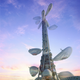 Illustration for article titled Tower will feature floating observatories held up by helium balloons and an electro-magnetic field